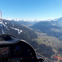 Flugwegposition um 15:07:27: Aufgenommen in der Nähe von Innsbruck, Österreich in 1656 Meter